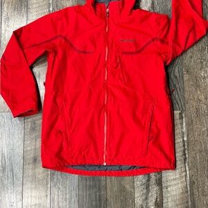 Columbia Omni-tech waterproof, breathable Red and Gray Jacket